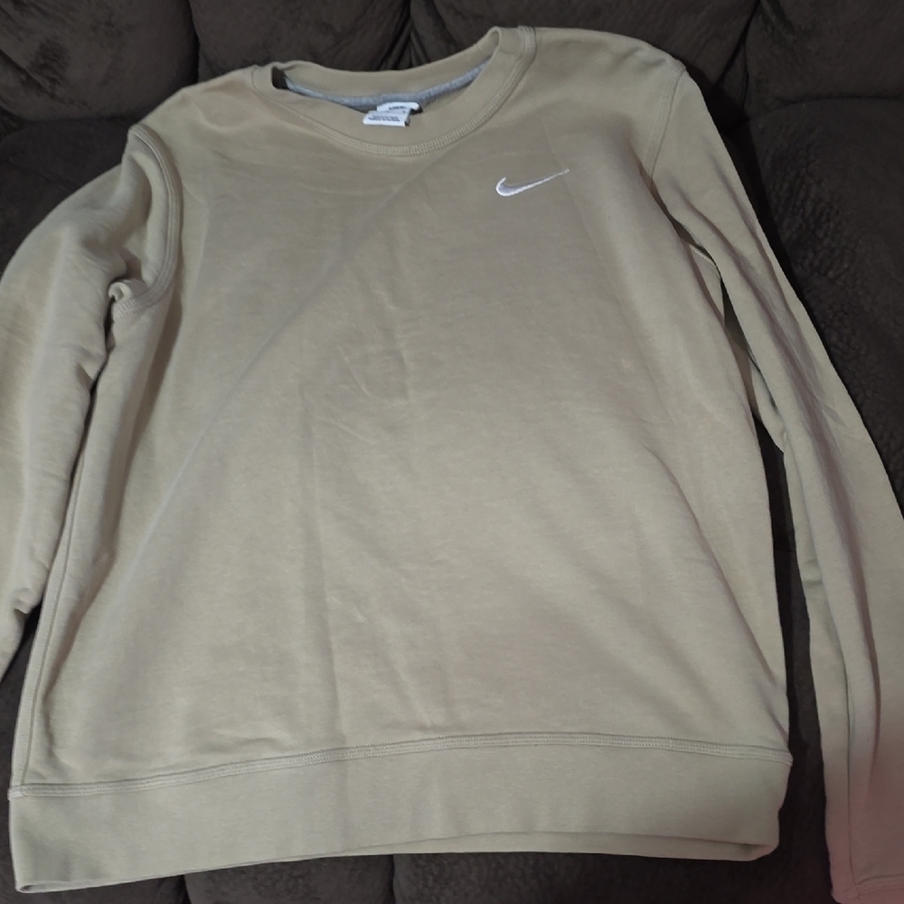 Nike Men's Beige Crewneck Sweater